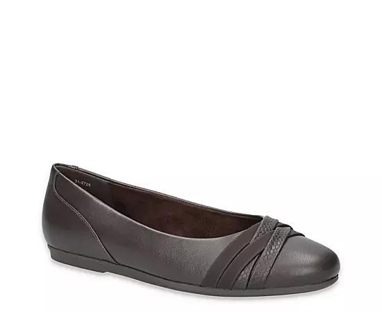 Easy Street Kylie Women's Comfort Ballet Flats, Size: 7.5 Wide, Brown Product Image