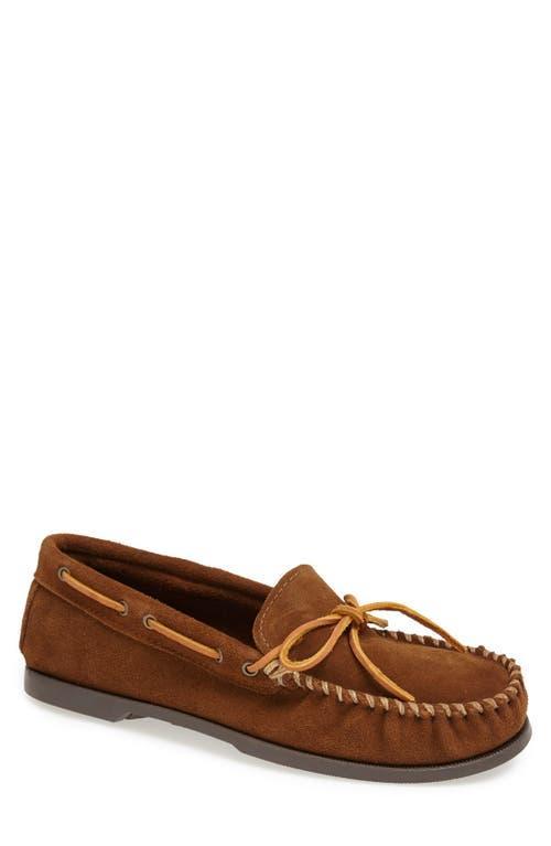 Minnetonka Camp Mocc (Maple Smooth Leather) Men's Slippers Product Image
