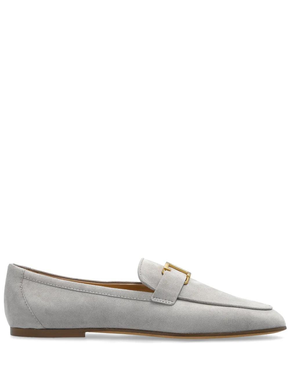 TOD'S Leather Loafers In Grey Product Image