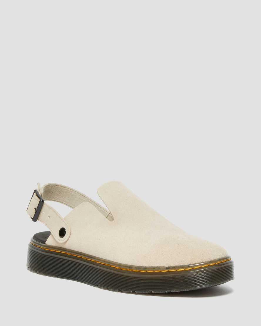 Dr. Martens Womens Carlson Suede Buckle Strap Clogs Product Image