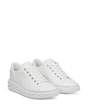 Jimmy Choo Womens Diamond Light Leather Sneakers Product Image