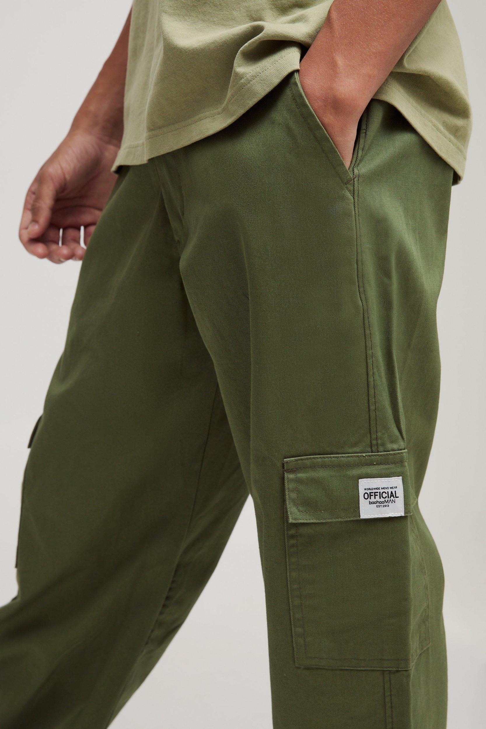 Relaxed Fit Fixed Waist Woven Tab Cargo Pants | boohooMAN USA Product Image