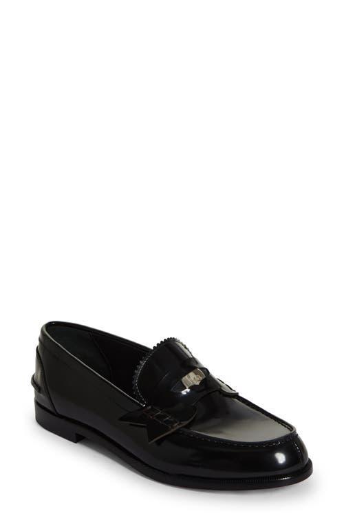 Donna Calfskin Red Sole Penny Loafers Product Image