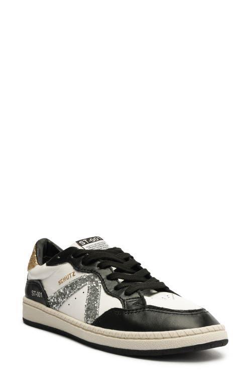 Womens St-001 Glitter Leather Low-Top Sneakers Product Image