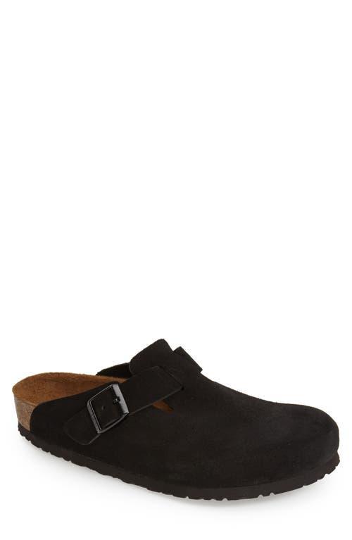 Birkenstock Mens Boston Suede Slide-On Soft Footbed Clogs Product Image