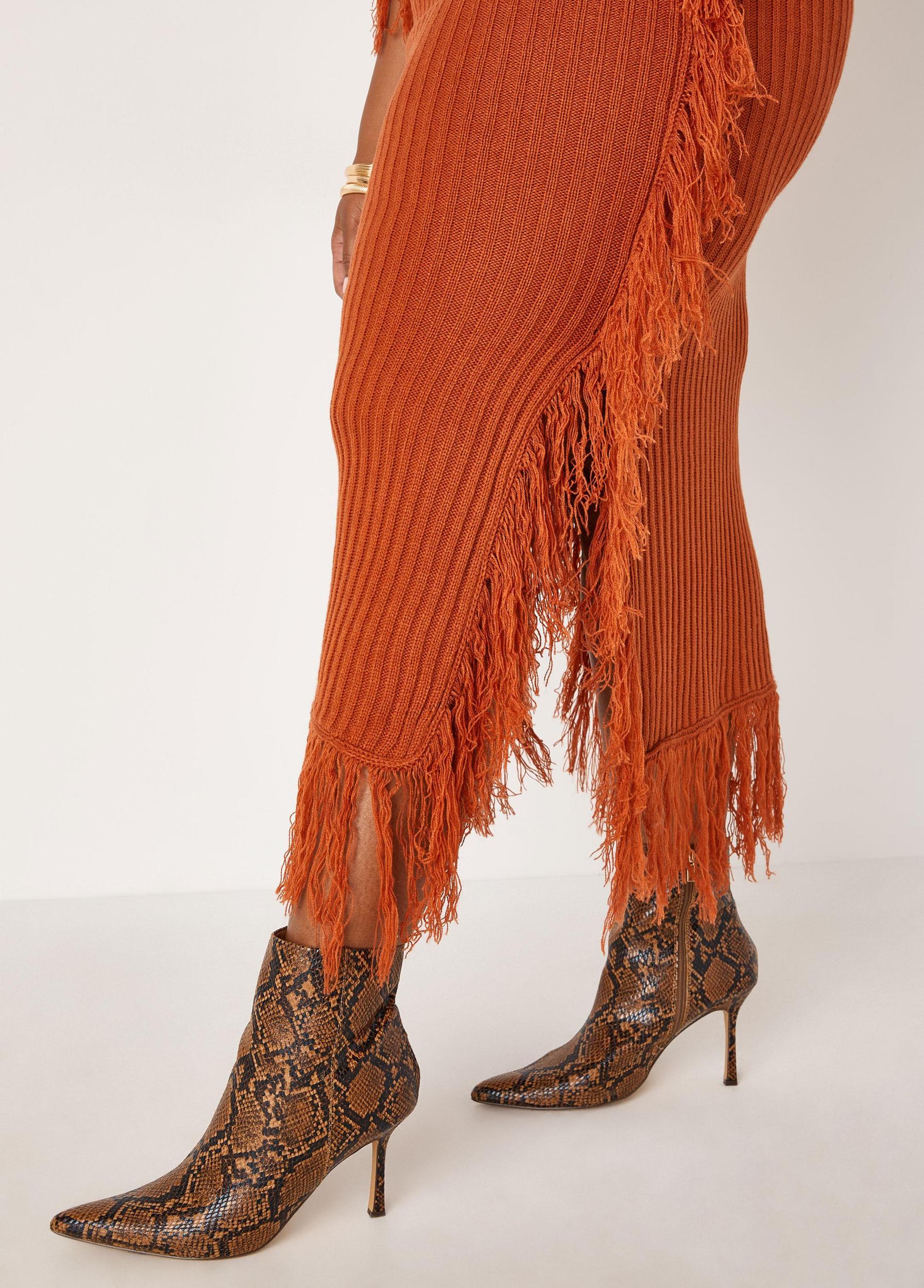 Fringed Midaxi Sweater Dress Product Image