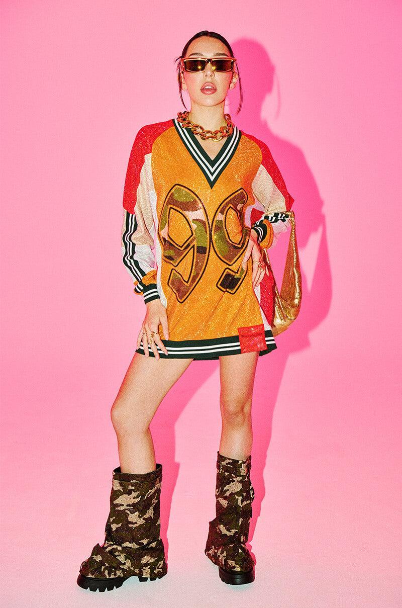 RYAN COLORBLOCK SEQUIN JERSEY MINI DRESS Product Image