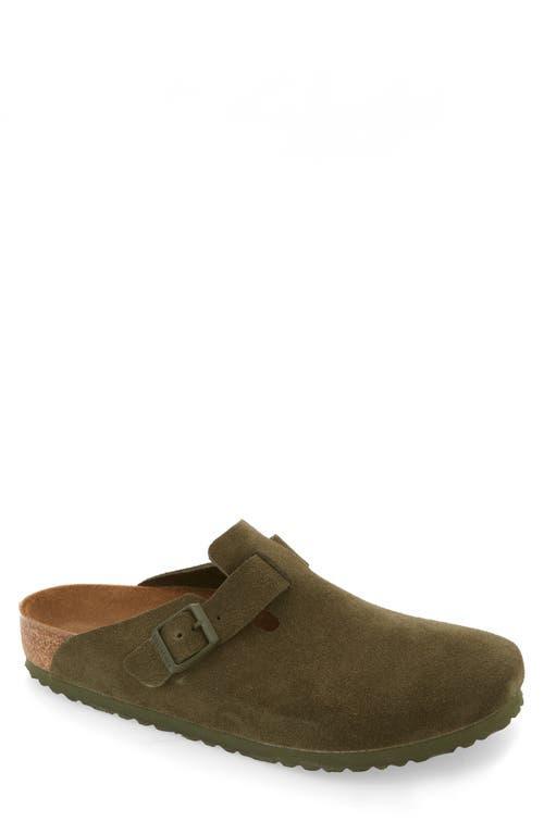 Birkenstock Mens Boston Suede Slide-On Soft Footbed Clogs Product Image