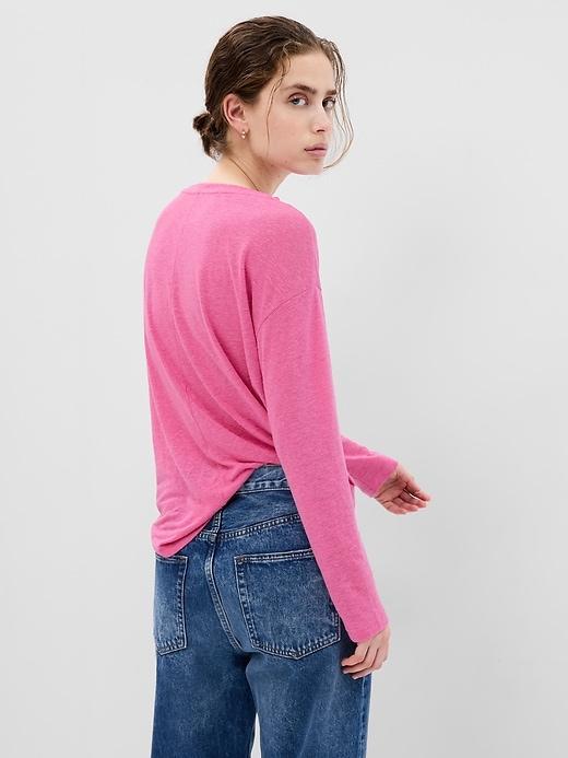 Linen Blend T-Shirt Product Image