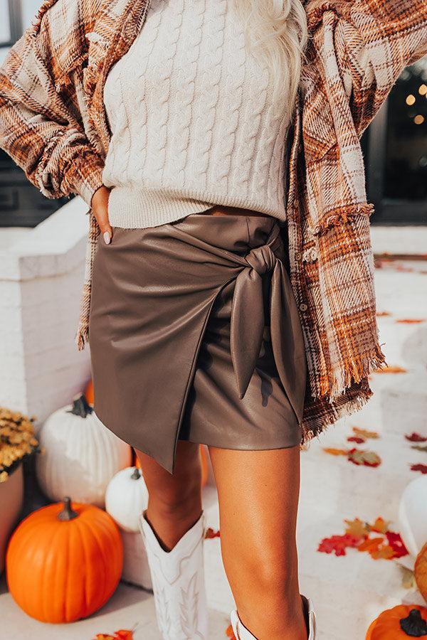 Roaming The City Faux Leather Skirt Product Image