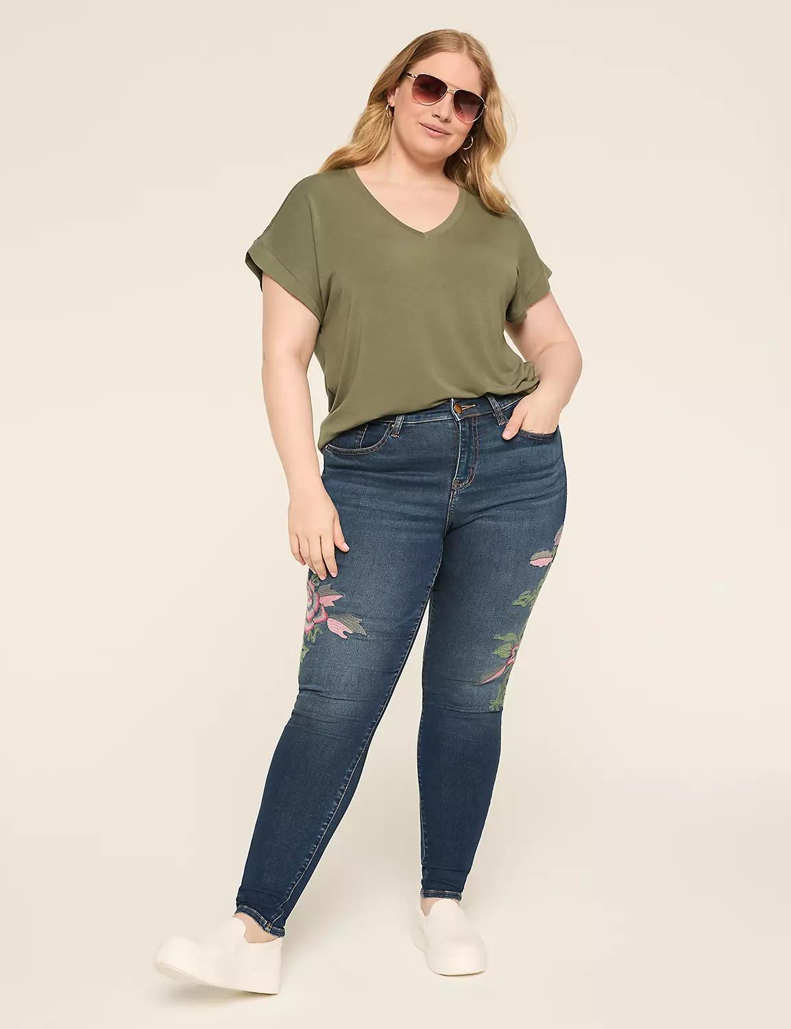 DreamFeel V-Neck Dolman-Sleeve Tee Product Image