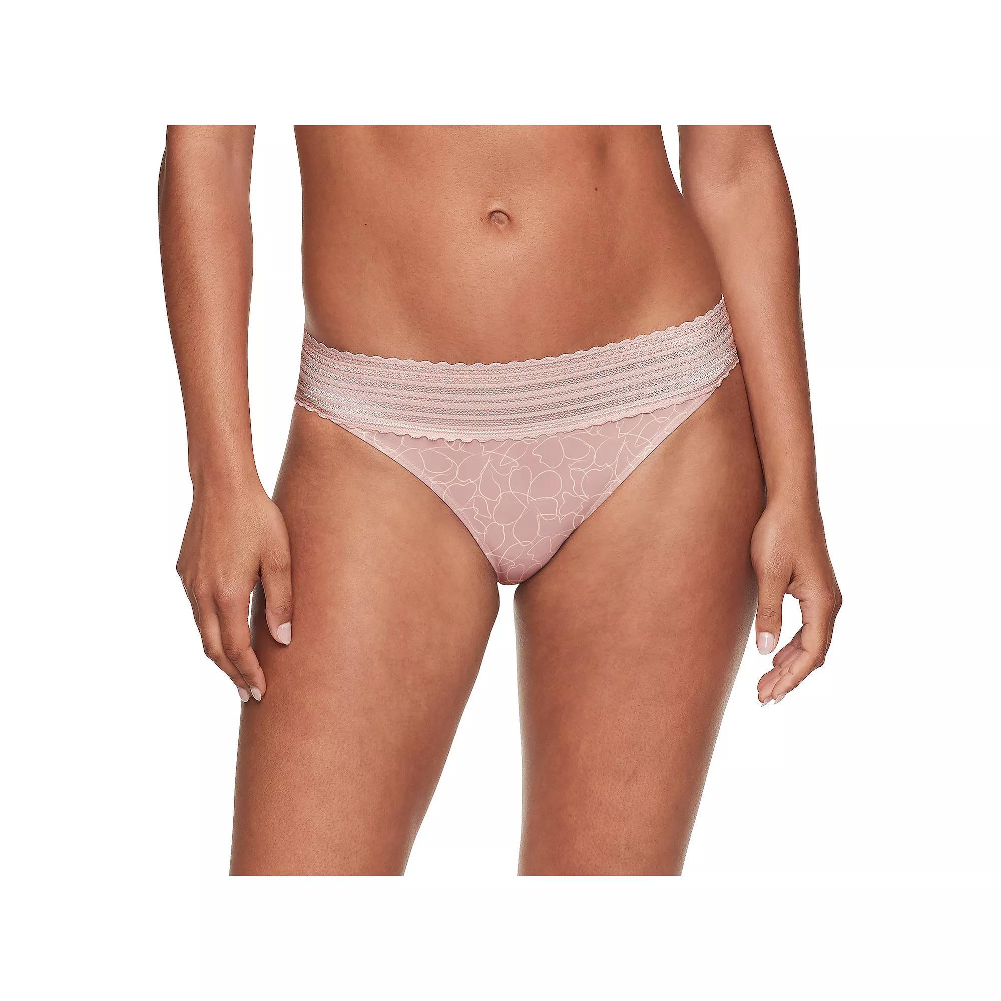 Women's Warners No Pinching, No Problems® Lace Bikini 05509, Size: XXXL, Blush Chalk Floral Product Image