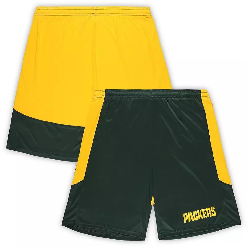 Men's Fanatics Green/Gold Green Bay Packers Big & Tall Synthetic Launch Shorts, Size: 4XLT Product Image