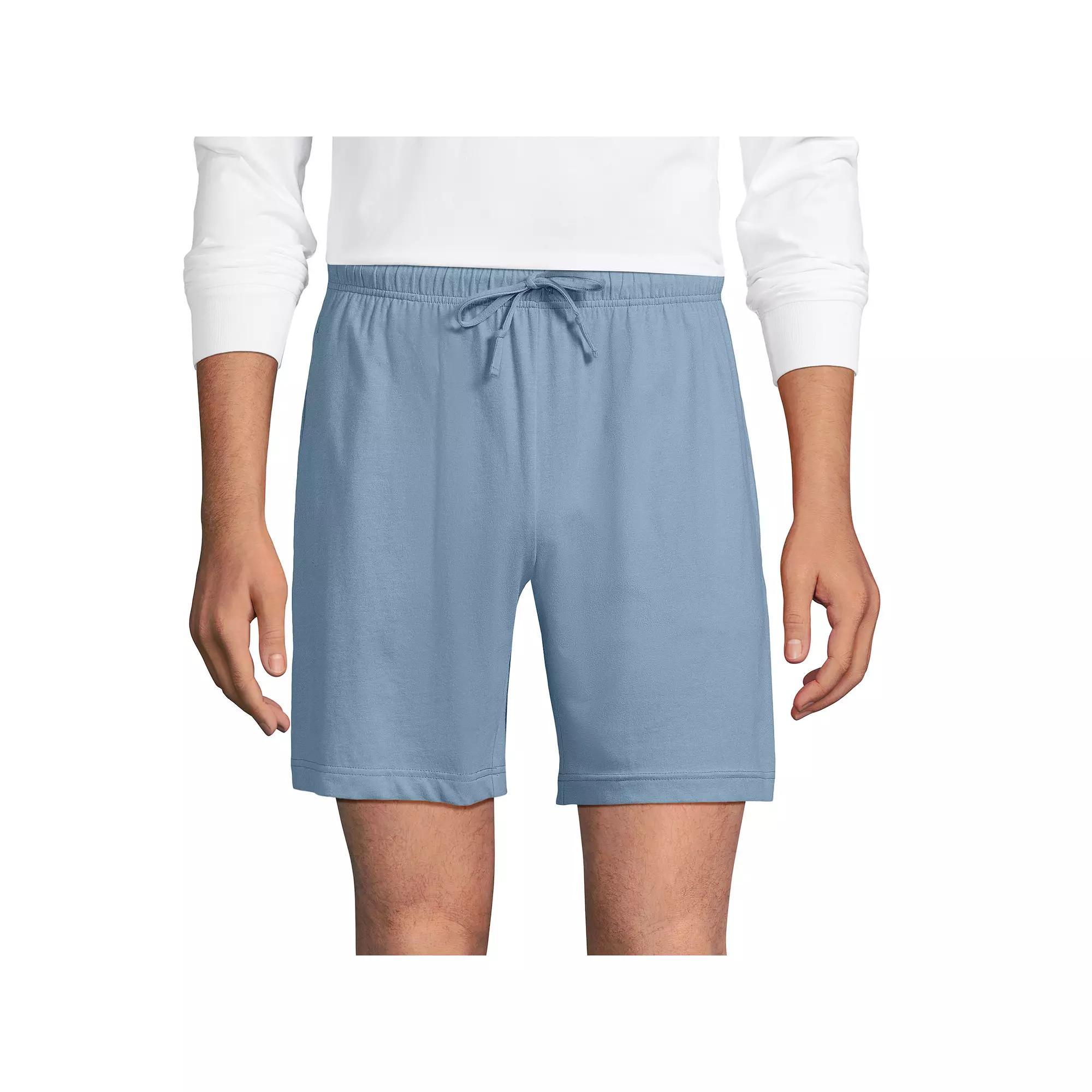 Men's Lands' End Knit Jersey Pajama Shorts, Size: Large, Black Product Image