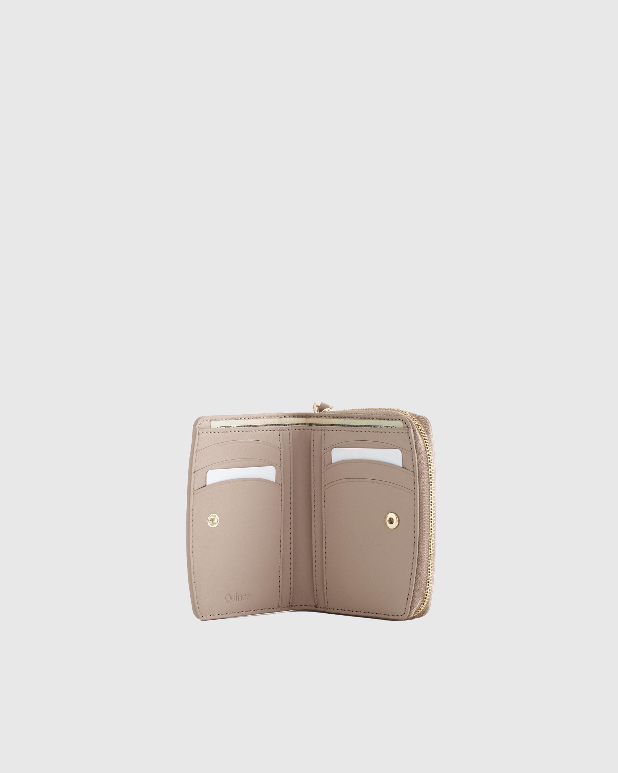 Quince | Women's Italian Pebbled Leather Compact Wallet Italian Leather Product Image