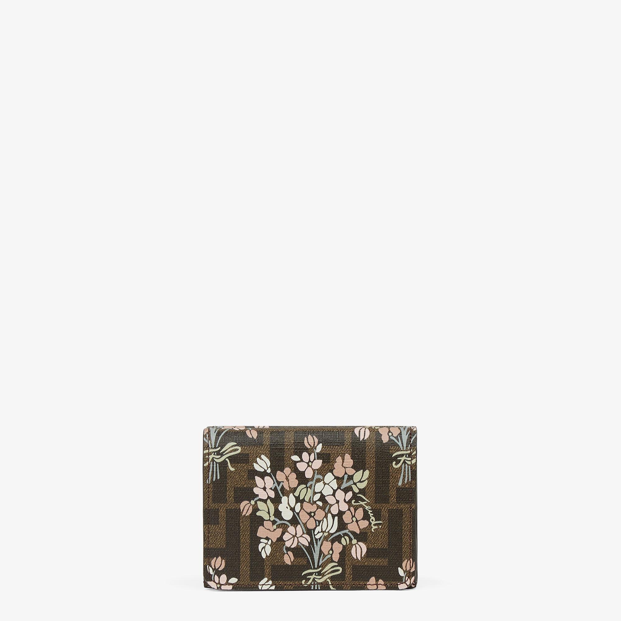 Fendi Roma WalletFendi Flower Bouquet brown FF fabric wallet Product Image