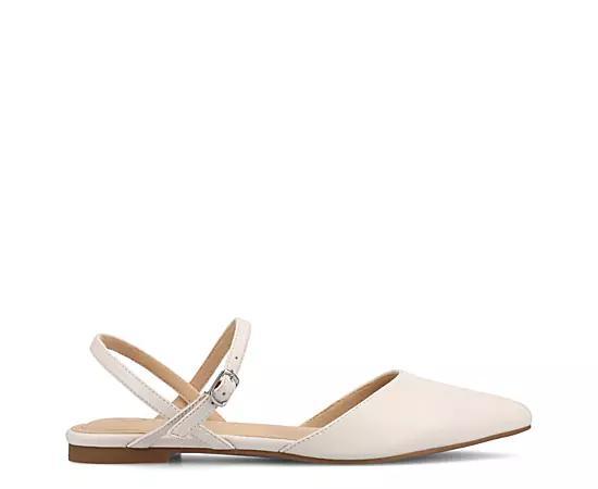 Journee Martine Womens SuperNatural Shades Tru Comfort Foam Dress Flats Ivory Product Image