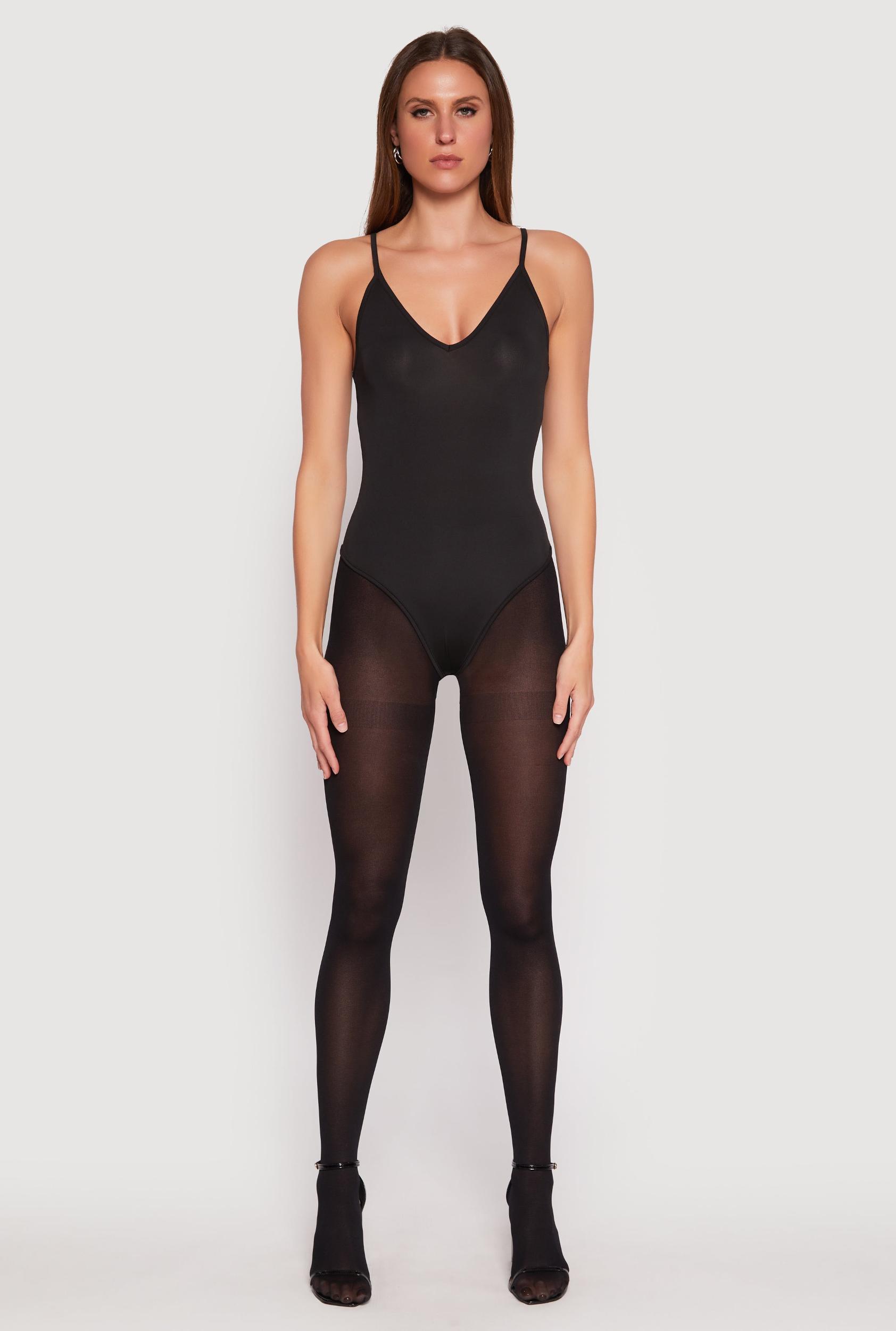 Womens Daisy V Neck Cami Thong Bodysuit Product Image