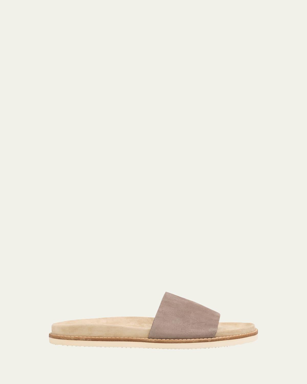 Mens Suede Slide Sandals Product Image