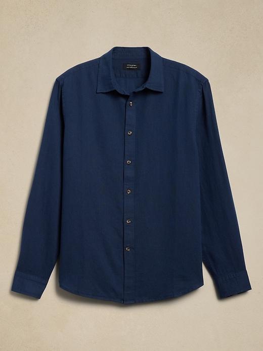 Slim Linen-Blend Shirt Product Image
