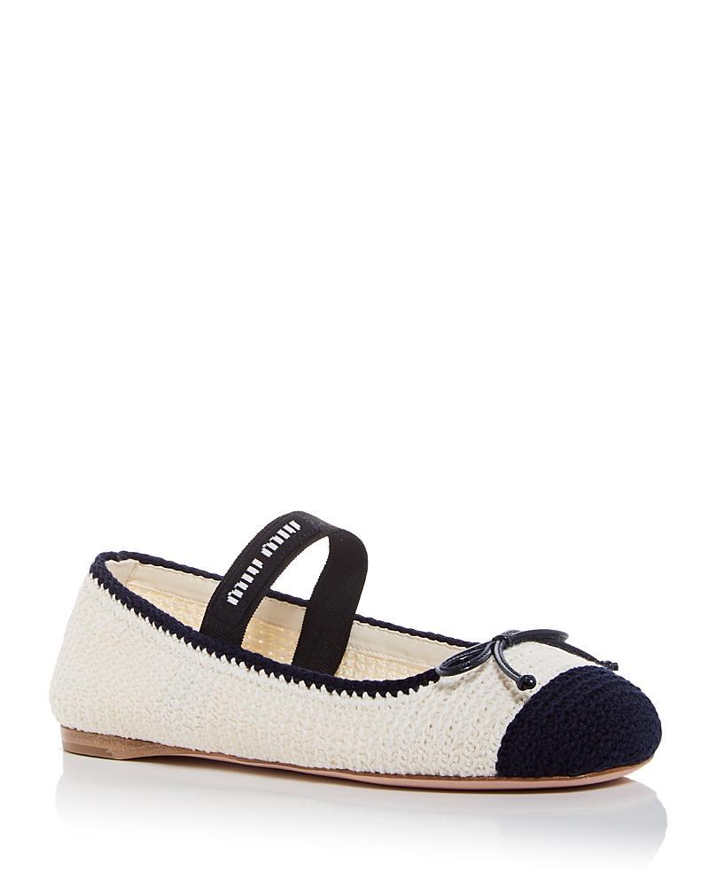 Crochet Bicolor Ballerina Flats Product Image
