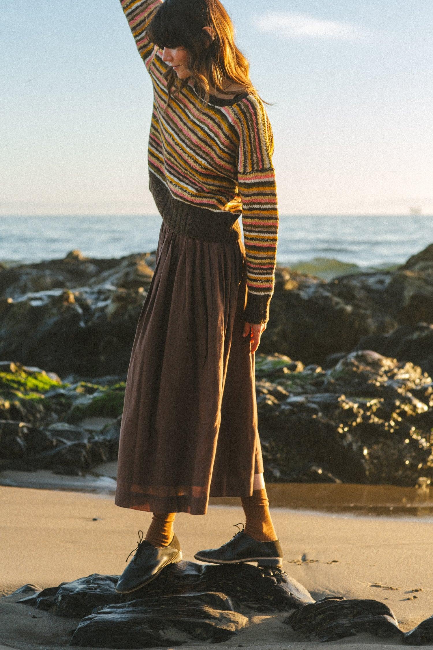 The Chocolate Brown Pull-on Skirt Product Image