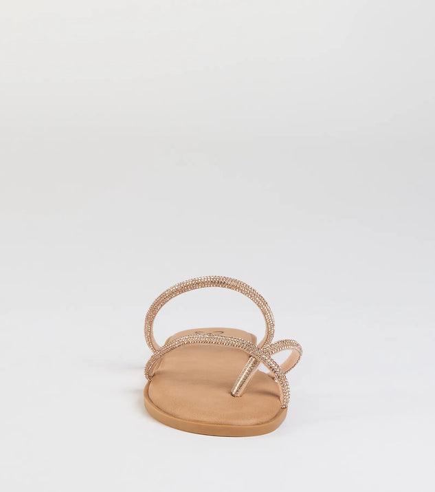 Always Shining Rhinestone Strappy Sandals Product Image
