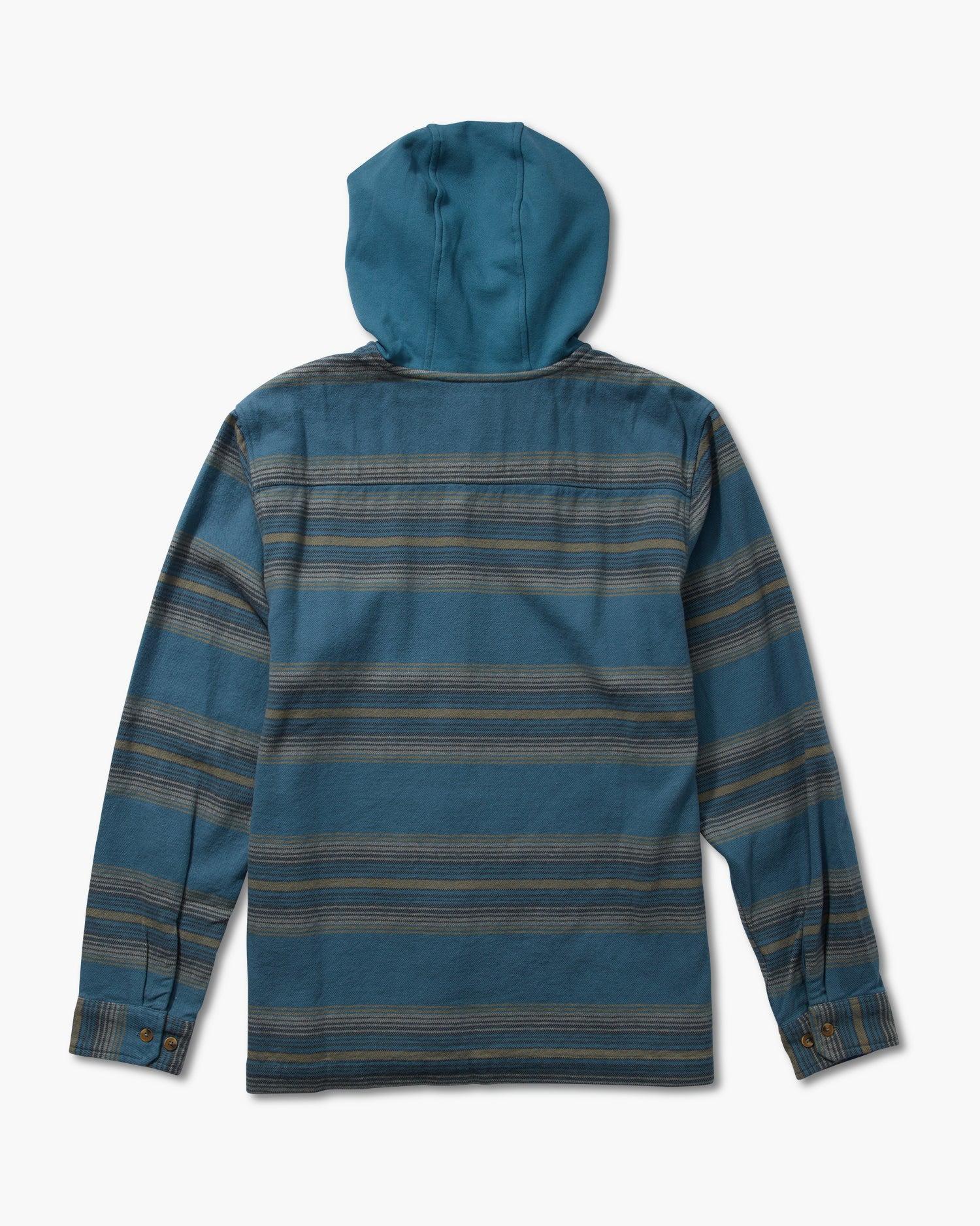 Outback Flannel Hoodie - Steel Blue Male Product Image