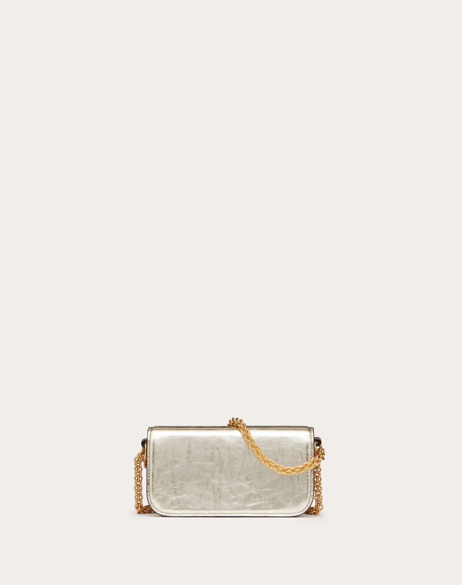SMALL VALENTINO GARAVANI LOCÒ METALLIC CALFSKIN SHOULDER BAG Product Image