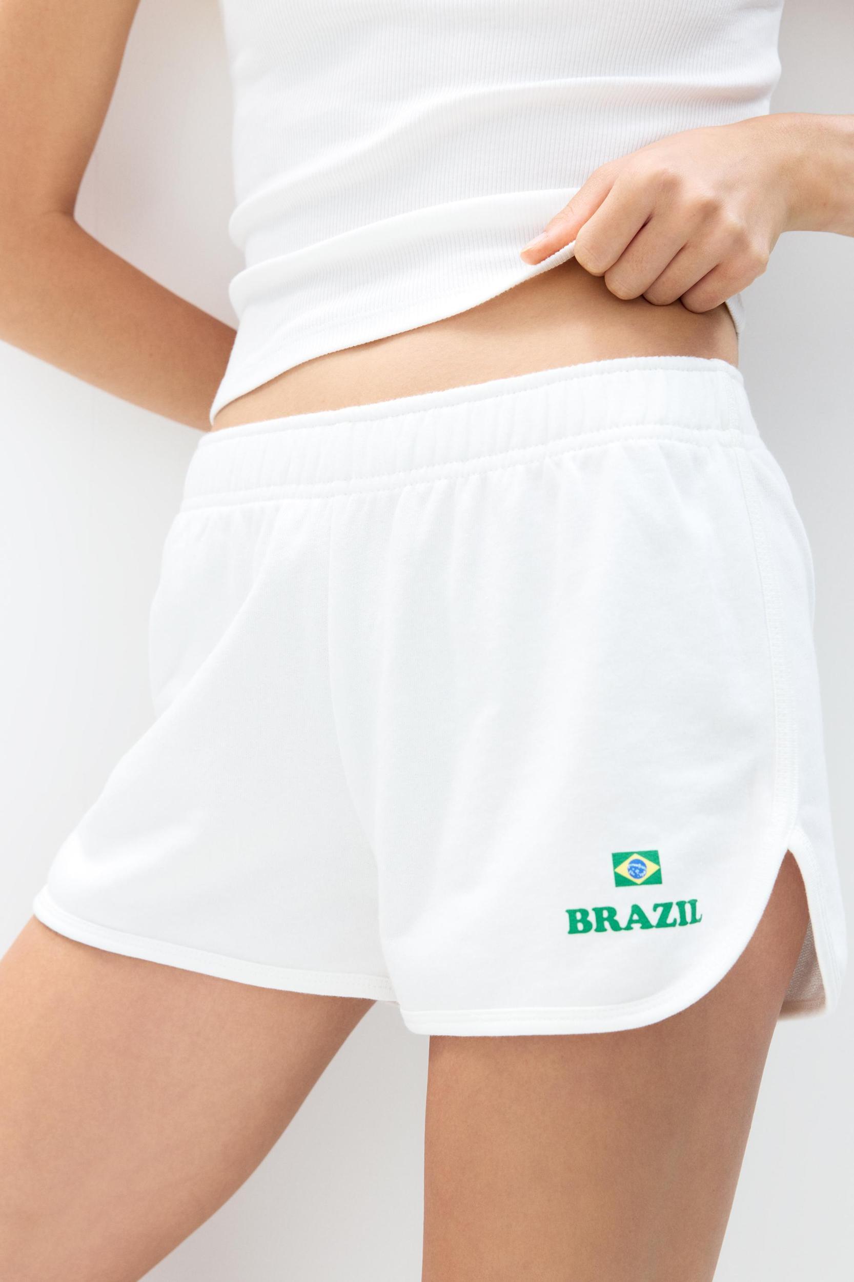 White Brazil shorts Product Image