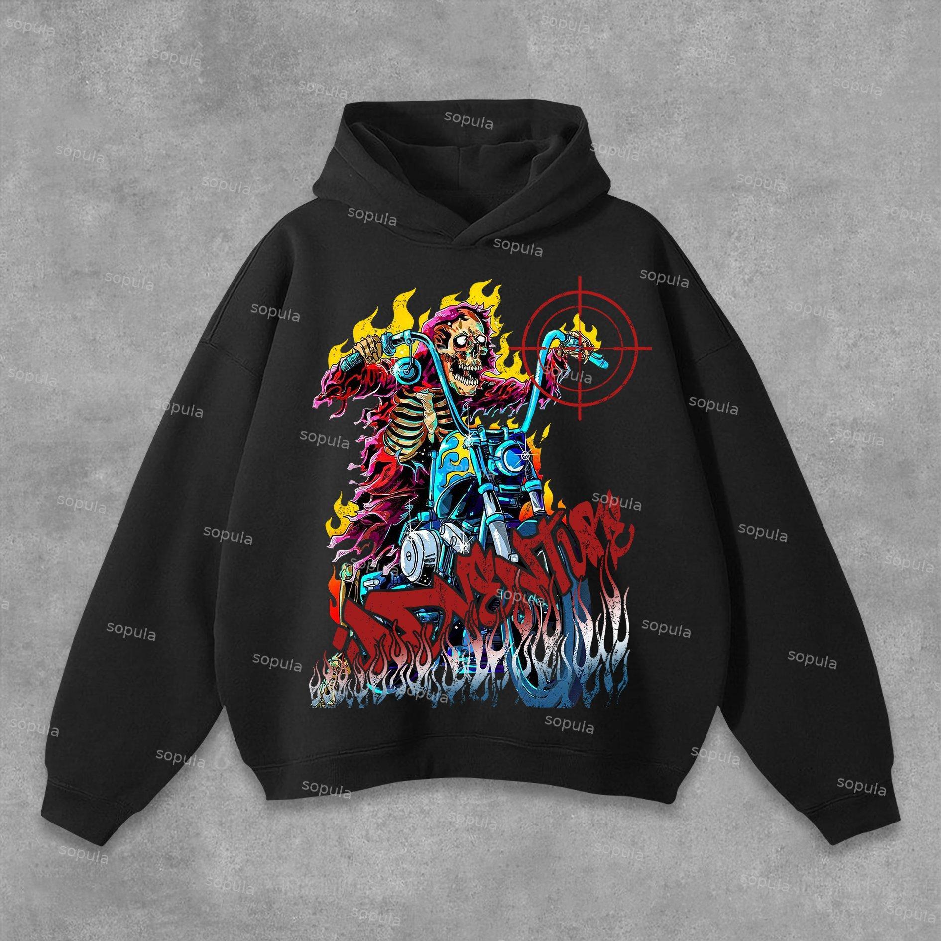 Sopula Jesus Retro Fade Portrait Graphic Hoodie Product Image
