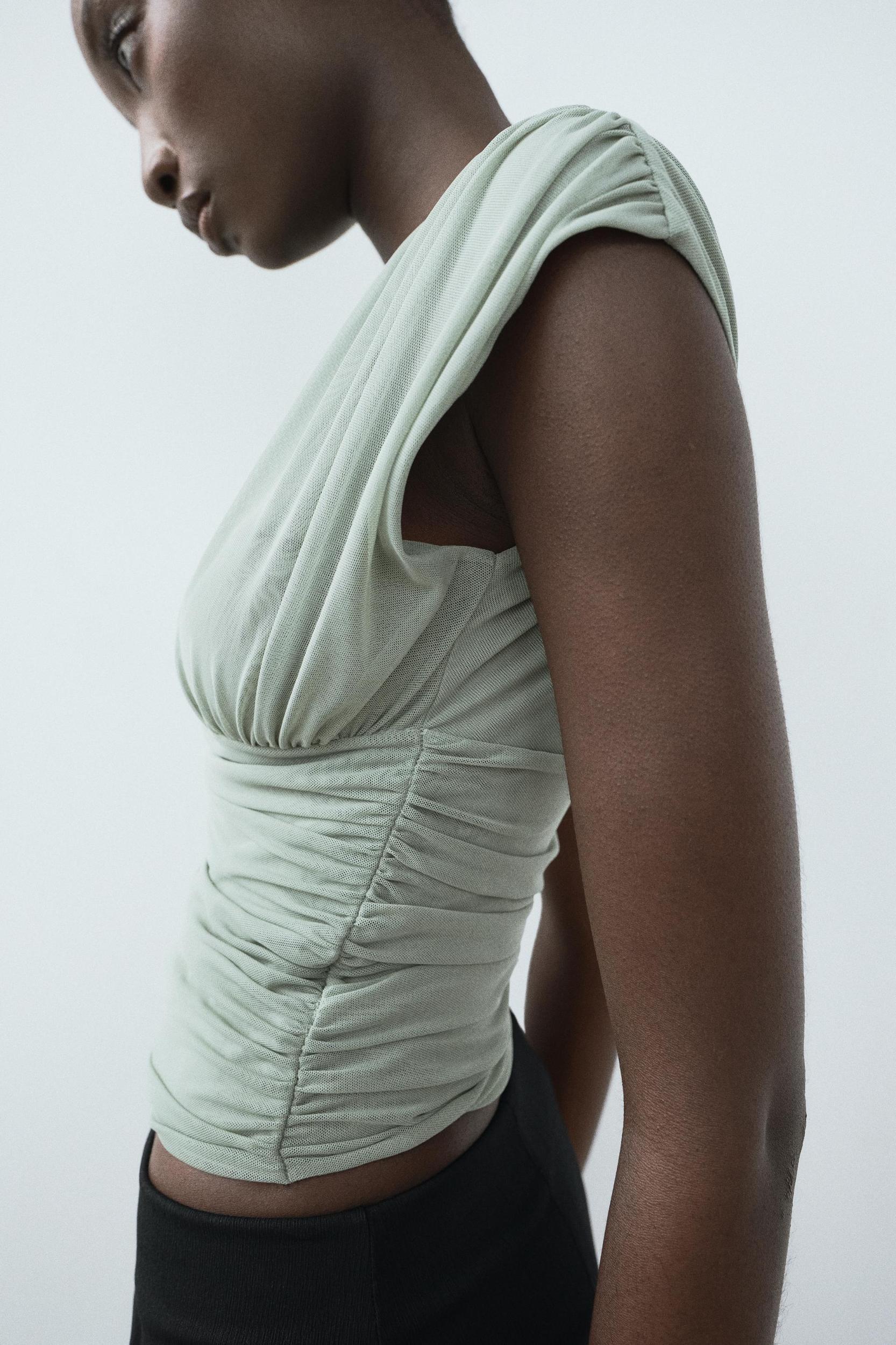TULLE RUCHED TOP Product Image