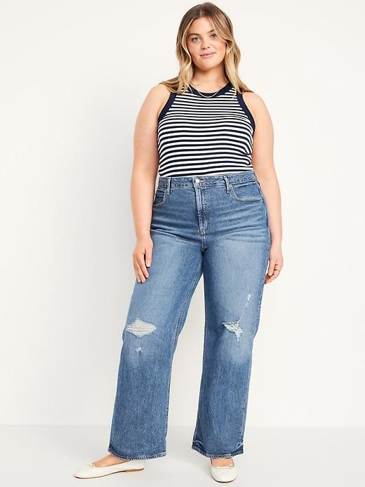 Extra High-Waisted Sky-Hi Wide-Leg Jeans Product Image