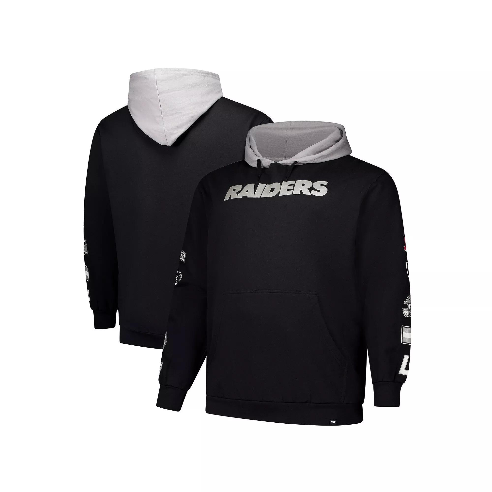 Men's Fanatics Black Las Vegas Raiders Patched Out Pullover Hoodie, Size: XLT, Lvr Black Product Image