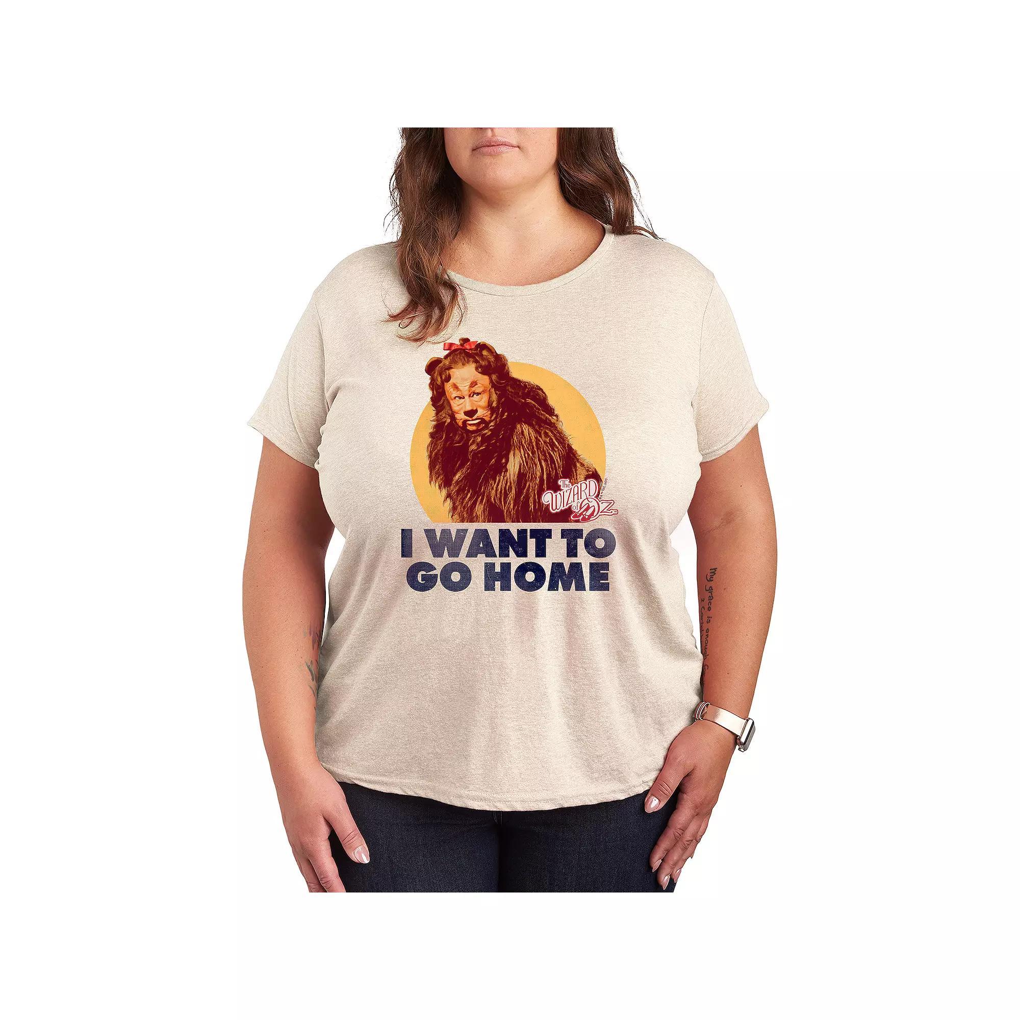 Plus The Wizard Of Oz Lion Home Graphic Tee, Womens Product Image