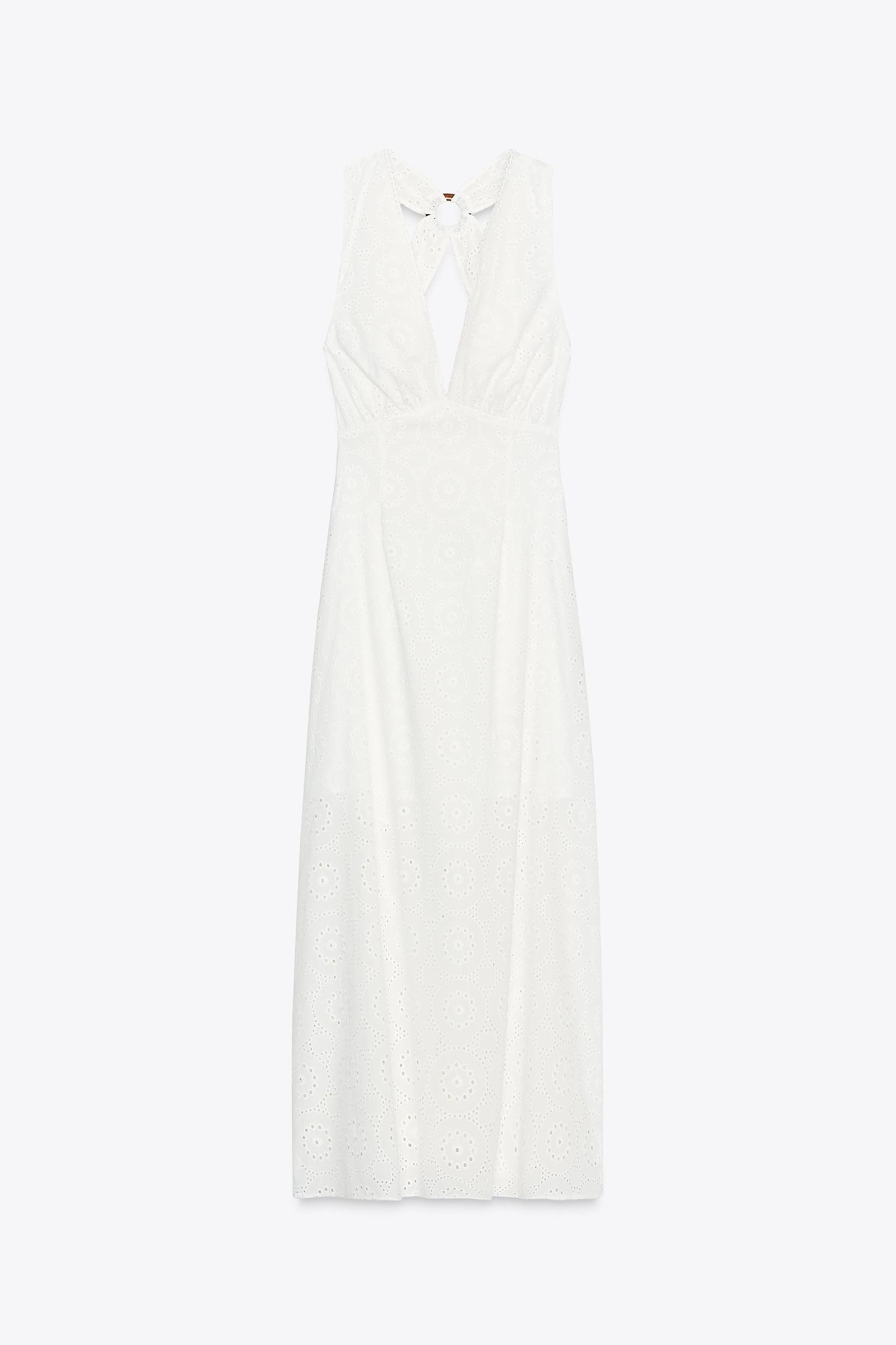 EMBROIDERED MIDI DRESS Product Image