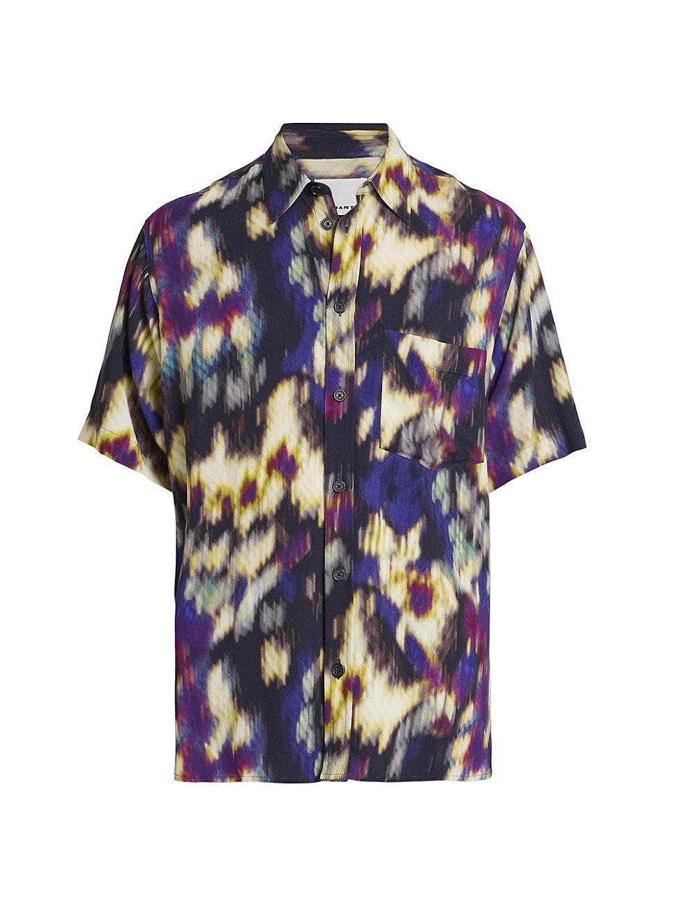 Isabel Marant Vabilio Watercolor Shirt in Purple Product Image