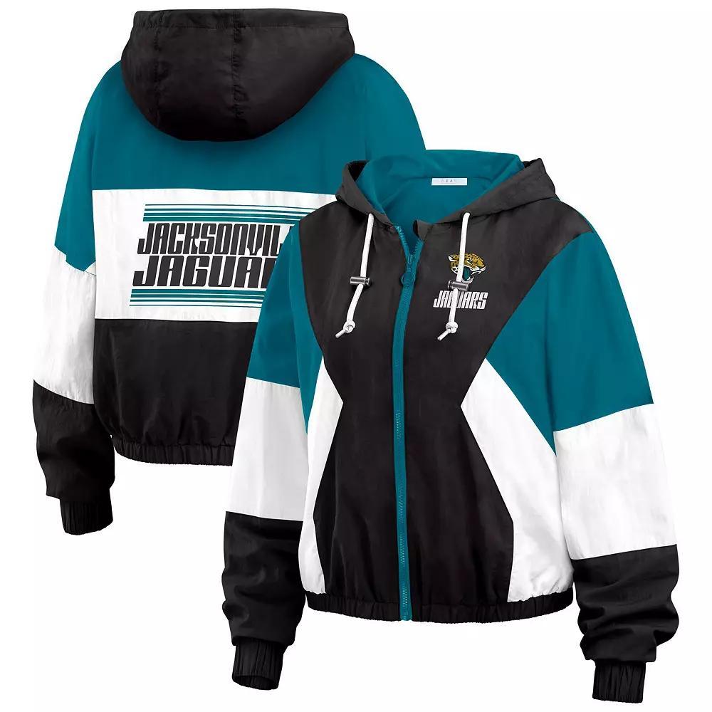 Women's WEAR by Erin Andrews  Red Tampa Bay Buccaneers Color Block Full-Zip Windbreaker Jacket, Size: 2XL Product Image