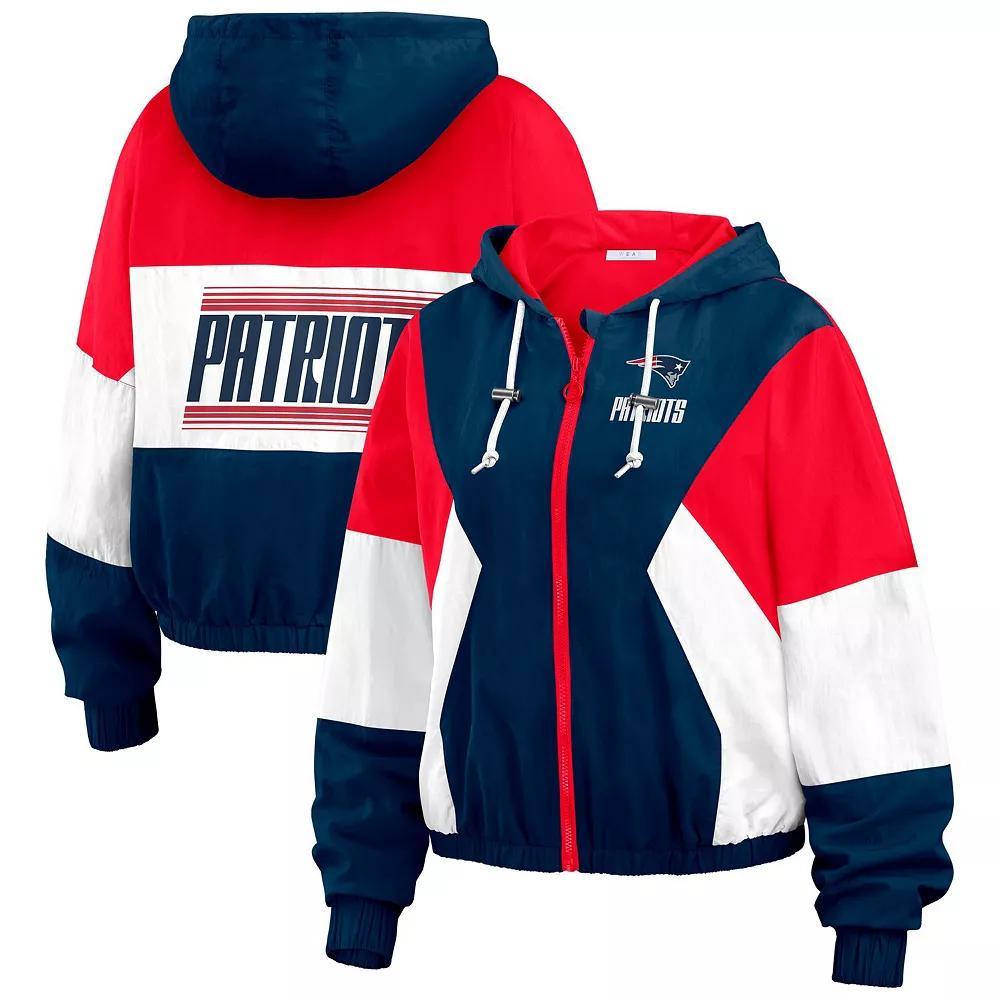 Women's WEAR by Erin Andrews  Red Tampa Bay Buccaneers Color Block Full-Zip Windbreaker Jacket, Size: 2XL Product Image
