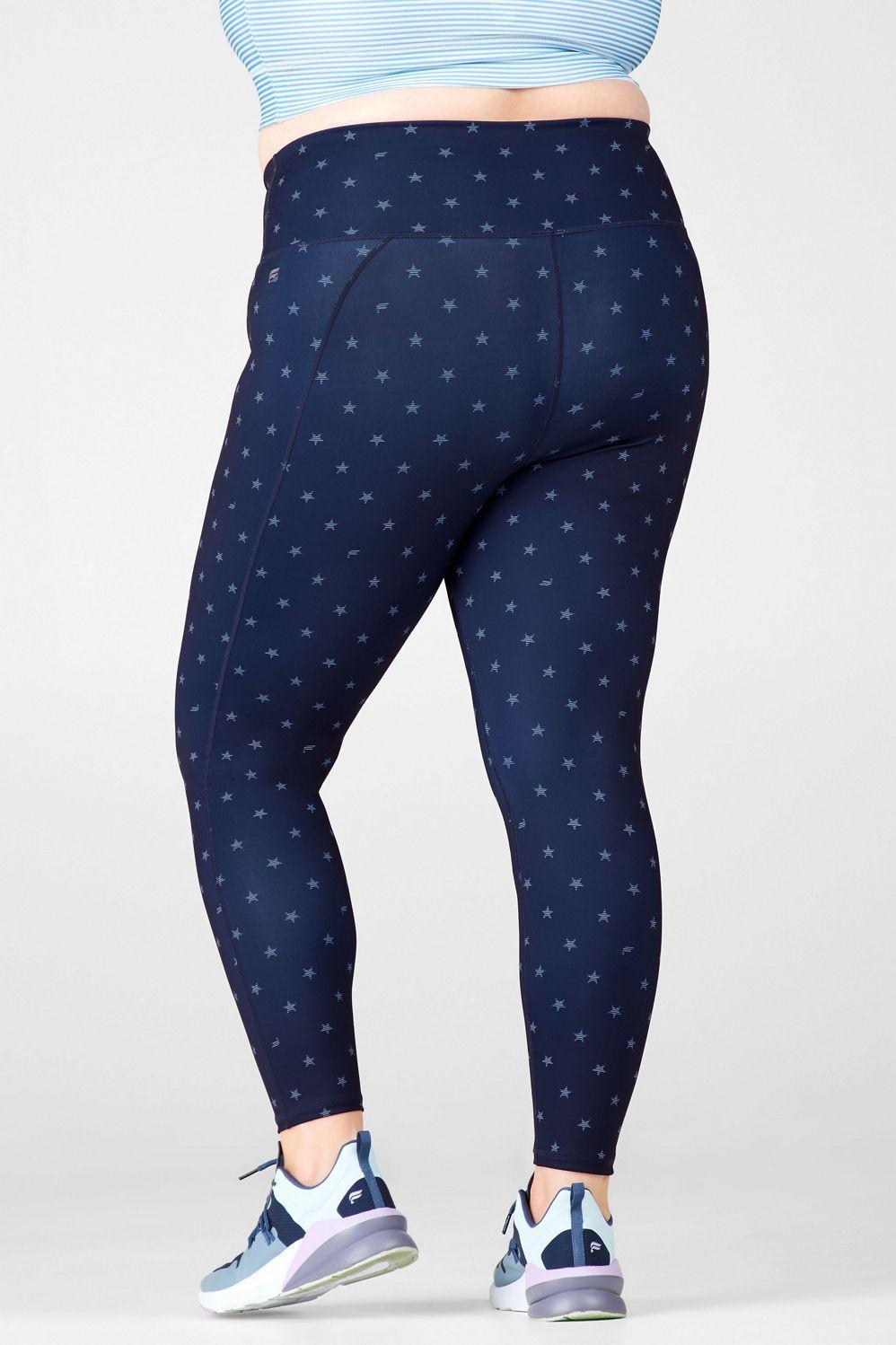 Fabletics High-Waisted Printed Ultracool 7/8 Womens blue plus Size 4X Product Image