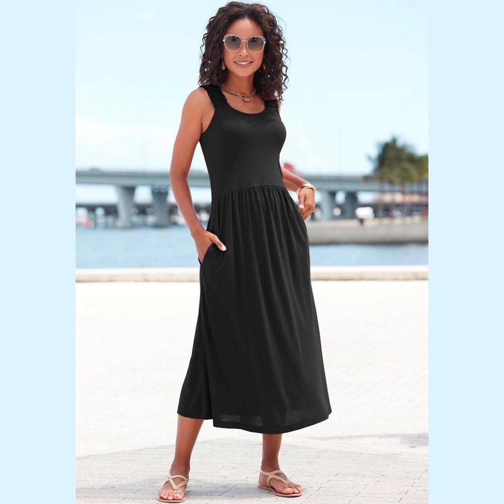 Women's Smocked Strap Dress - LASCANA Product Image