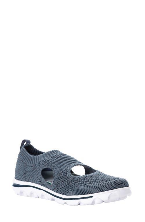 Propet TravelActiv Avid Womens Slip-On Sneakers Blue Product Image