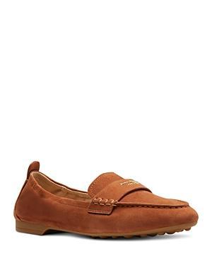 Womens Eliza Logo Suede Loafers Product Image