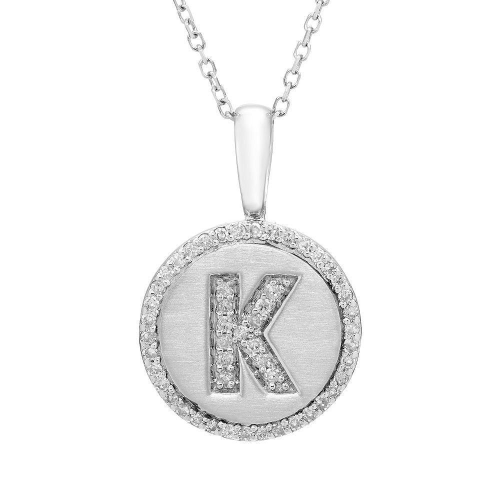 It's Personal Sterling Silver & Diamond Accent Initial Pendant Necklace, Women's, Size: 18" Product Image