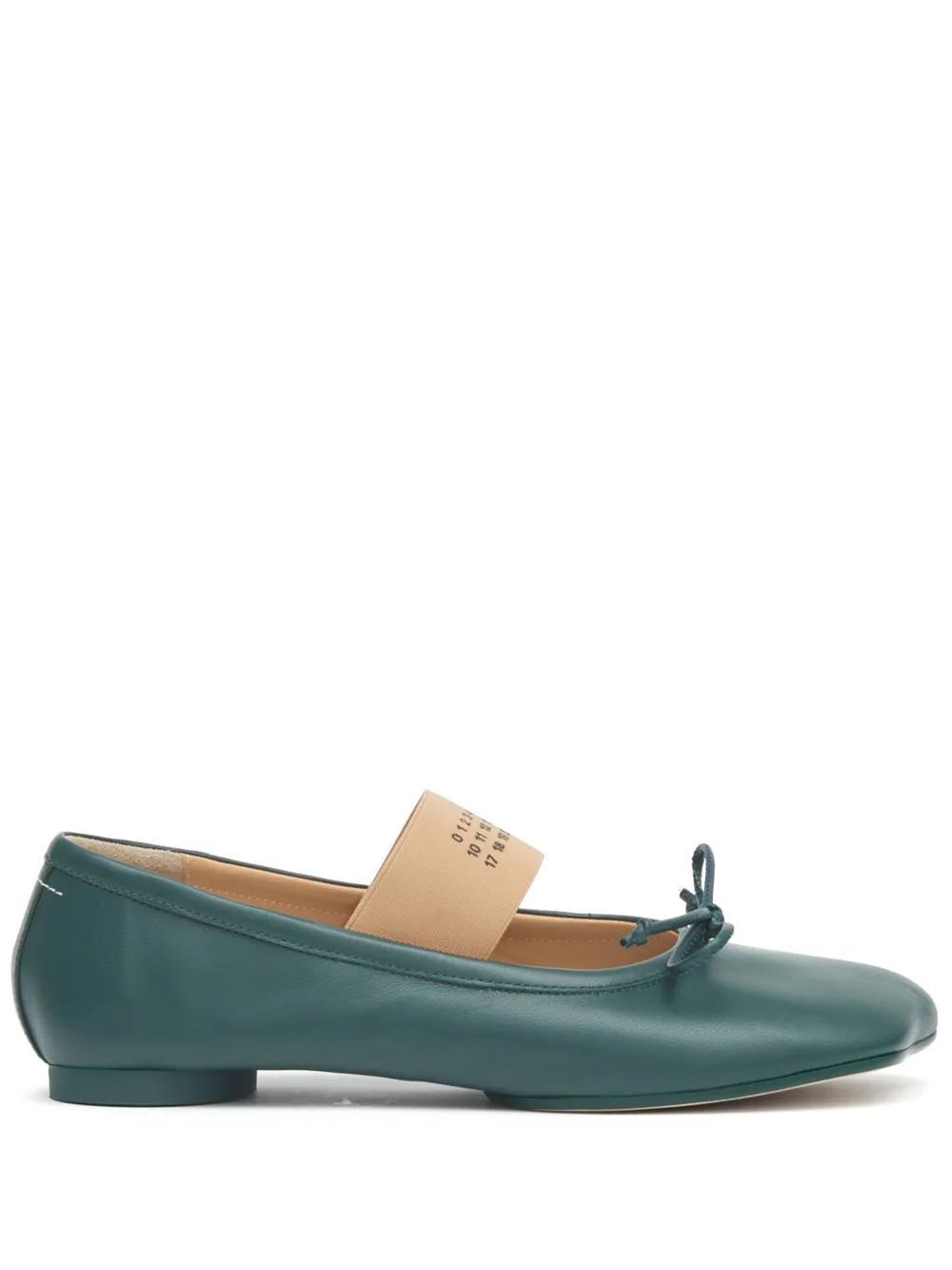 Anatomic Numbers-motif leather ballerinas  Product Image