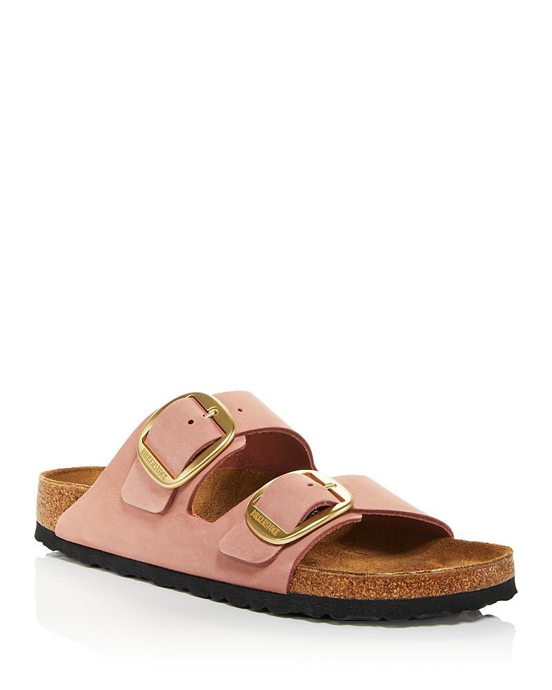Birkenstock Womens Arizona Oiled Leather Big Buckle Detail Slide Sandals Product Image