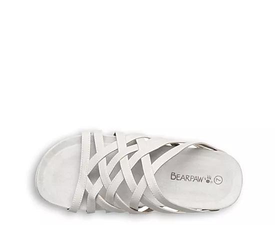 Bearpaw Zinnia Women's Strappy Slide Sandals, Size: 10, White Product Image