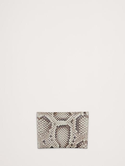 Snake-Print Leather Mini Envelope Pouch Product Image