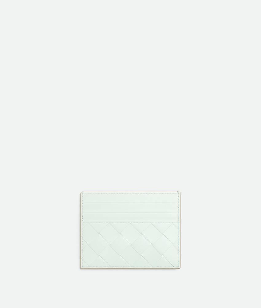 Women's Intrecciato Credit Card Case in Ecru/glacier Product Image