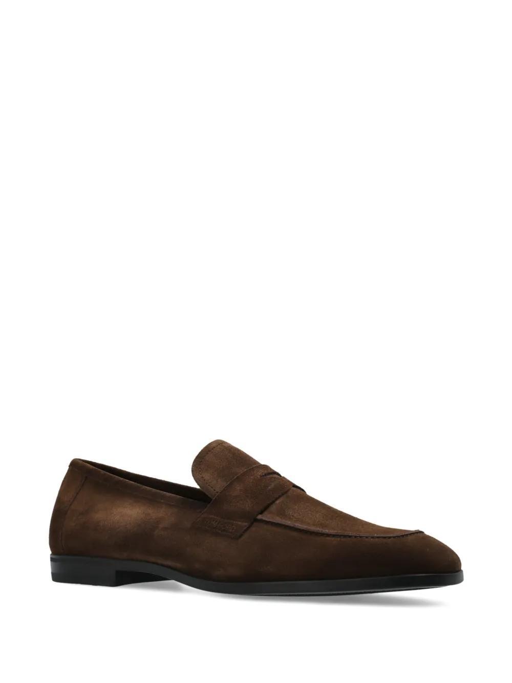 STUDDED SUEDE BALLET FLATS Product Image